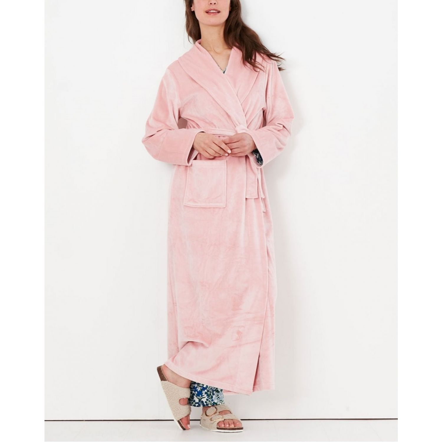 Joules Sara Soft Velvet Dressing Gown 217613