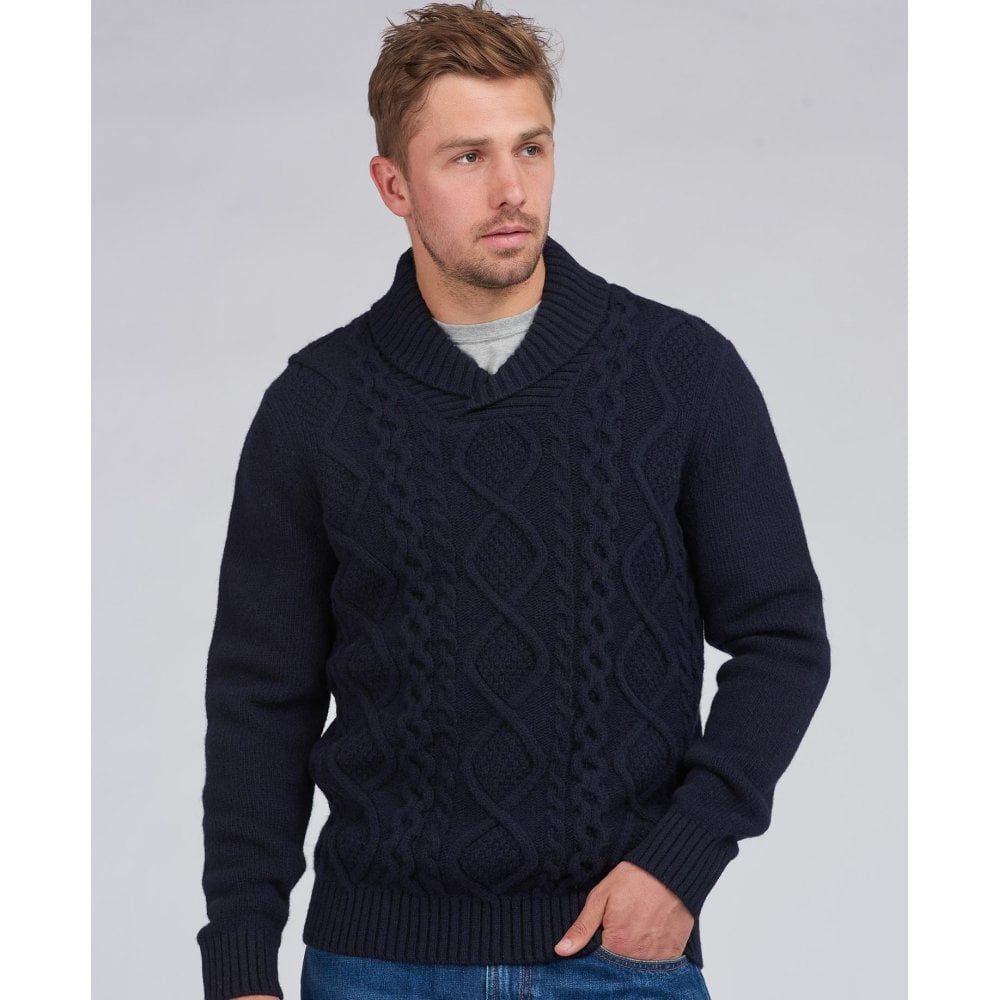 Barbour International Steve McQueen™ Chase Cable Knit Jumper | Country Edit