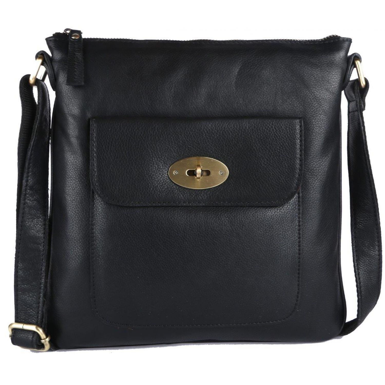 Ashwood Cross Body Leather Handbag Black Country Edit