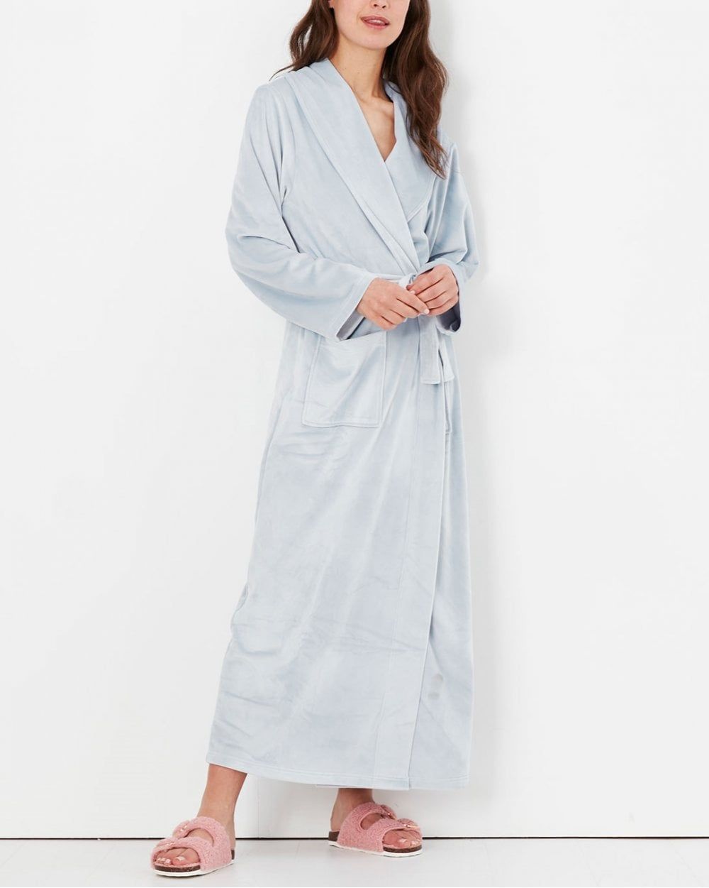 Joules Sara Soft Velvet Dressing Gown 217613