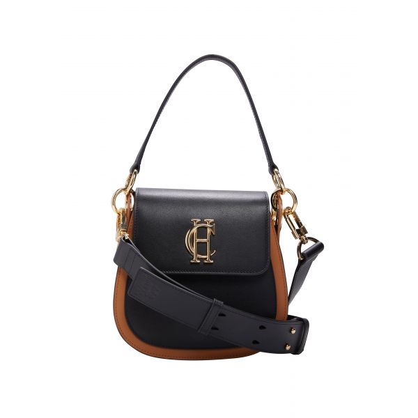 Chelsea Saddle Bag (Black/Tan)