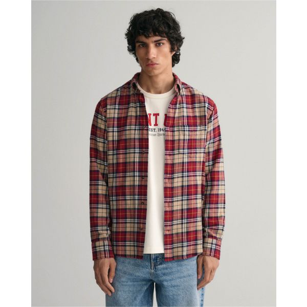 Regular Fit Checked Flannel Shirt