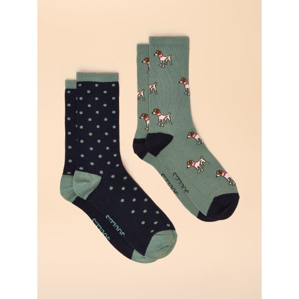 Everyday 2 Pack Cotton Blend Socks