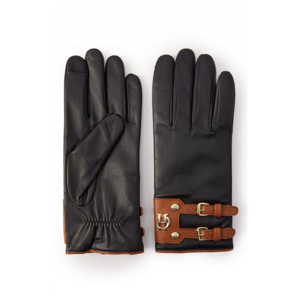 Contrast Leather Gloves