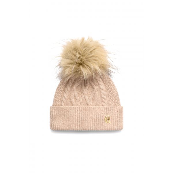 Sloane Cable Bobble Hat
