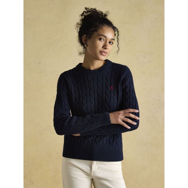 Classic Cable Cotton Crew Neck Jumper