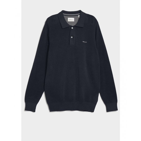 Cotton Pique Polo Sweater