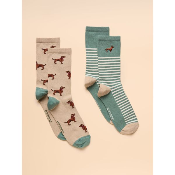 Everyday 2 Pack Cotton Blend Socks