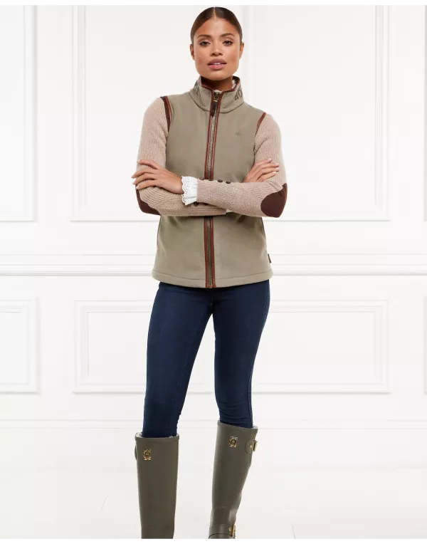 Country Fleece Gilet - Sage