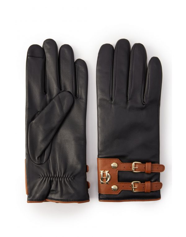 Contrast Leather Gloves