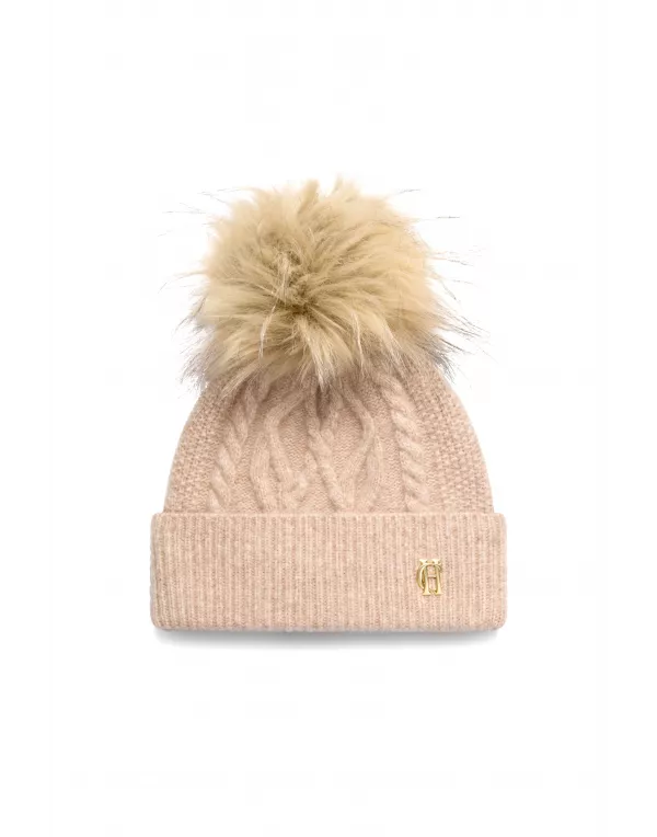 Sloane Cable Bobble Hat