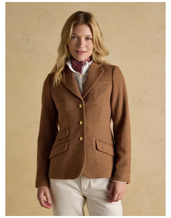 Canterly Brown Herringbone Tweed Hacking Jacket