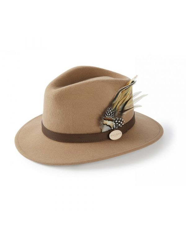 The Suffolk Fedora (Guinea & Pheasant Feather)