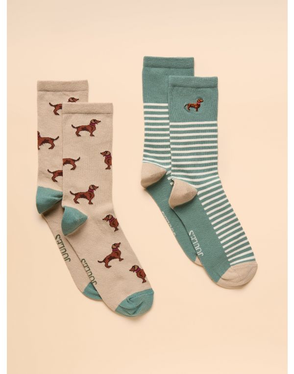 Everyday 2 Pack Cotton Blend Socks