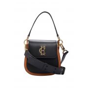 Chelsea Saddle Bag (Black/Tan)