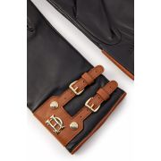 Contrast Leather Gloves