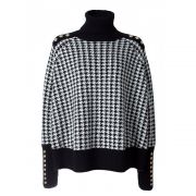 Kingsbury Cape Knit - Houndstooth