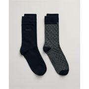 2-Pack Dot & Solid Socks