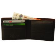 RFid Classic 3 Card Mens Leather Wallet- Brown