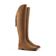 Womens Flat Amira Tan Suede