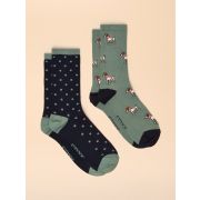 Everyday 2 Pack Cotton Blend Socks