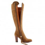 Womens High Heeled Regina Tan Suede