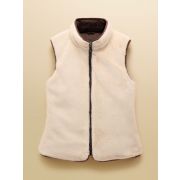 Reversible Faux Fur Brown/Cream Padded Gilet