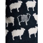 Intarsia Knitted Tres Sheep Relaxed Fit Jumper with Crew Neck