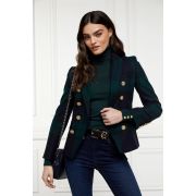 Buttoned Knit Roll Neck