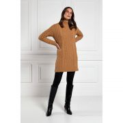 Windsor Cable Mini Dress - Dark Camel