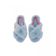 Kora Faux Fur Cross Strap Slippers