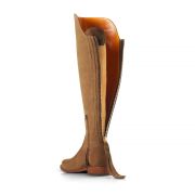 Womens Flat Amira Tan Suede