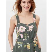 Kimia Button Through Strappy Dress With Waist Tie