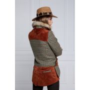 Iridescent Feather Band Trilby Hat - Camel
