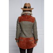 Iridescent Feather Band Trilby Hat - Camel