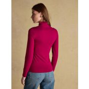 Amy Ribbed Long Sleeve High Neck Jersey Top