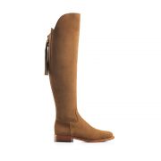 Womens Flat Amira Tan Suede