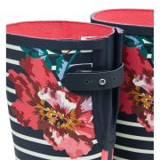 Joules Printed Tall Wellies With Adjustable Back Gusset