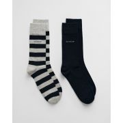 2-Pack Barstripe & Solid Socks