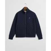 Regular Quilted Cord Collar Zipped Sweatshirt