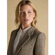 Hackmore Grey Check Relaxed Fit Tweed Wool Blend Blazer