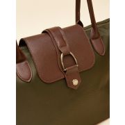 Edie Khaki Green Shopper Bag