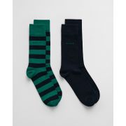 2-Pack Barstripe & Solid Socks