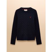 Classic Cable Cotton Crew Neck Jumper