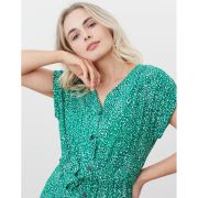 Yasmine Button Through V Neck Dress