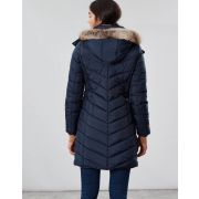 Cherington Chevron Quilted Longline Padded Coat