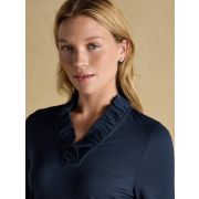 Heidi Long Sleeve Frill Neck Jersey Top