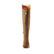 Womens Flat Amira Tan Suede