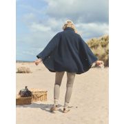 Heritage Navy Fleece Longline Cape