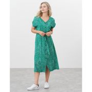 Yasmine Button Through V Neck Dress